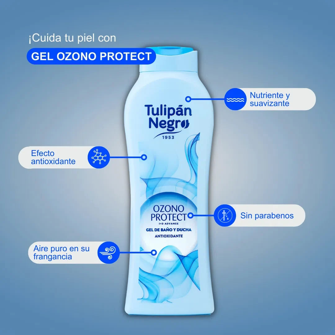 Gelul de duș Tulipán Negro Ozono Protect 650 ml